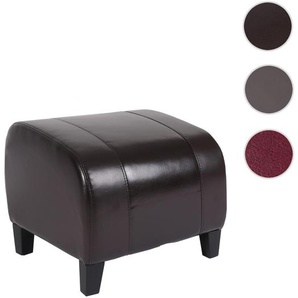 Mendler Hocker Sitzwürfel Sitzhocker Emmen, Leder + Kunstleder, 37x45x47 cm MVG-zertifiziert ~ Variantenange 7923