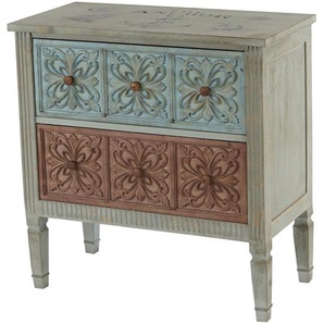Mendler Kommode Aveiro Sideboard Schrank Shabby-Look, Vintage, 80x79x40cm ~ Variantenangebot 34494