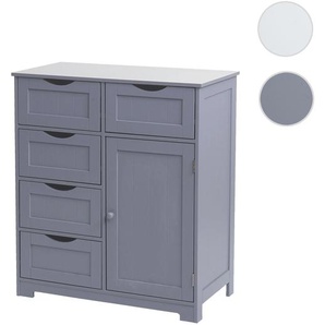Mendler Kommode HWC-B65, Schubladenschrank Schrank, 5 Schubladen und 1 Tür 80x70x35cm ~ Variantenangebot 75525