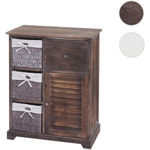 Mendler Kommode HWC-H21, Schrank Schubladenkommode, Massiv-Holz Korb-Schublade 80x60x30cm ~ Variantenangebot 72676