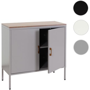 Mendler Kommode HWC-L84, Sideboard Schrank Anrichte, 2 Türen Metall 90x90x40cm, Melamin beschichtet ~ Varian 101928