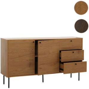 Mendler Kommode HWC-N78, Sideboard, 3 Schubladen 2 Türen, skandinavischer Stil Metall Holz Melamin MVG 85x15 109291+109292
