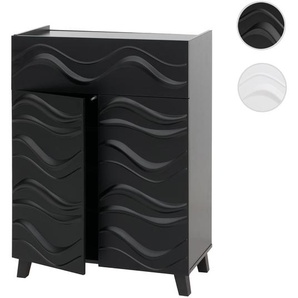 Mendler Kommode HWC-N86, Schrank Sideboard Anrichte, 3D-Wellen-Design Push-to-open Türen 107x76x36cm ~ Varia 109353+109354