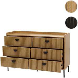 Mendler Kommode HWC-O39, Highboard Schrank, 6 Schubladen Melamin MDF 80x120x44cm ~ Variantenangebot 112633+112634