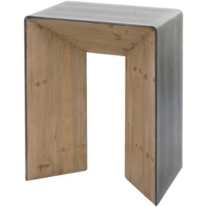 Mendler Konsolentisch HWC-L76, Telefontisch Beistelltisch Tisch, Industrial Massiv-Holz MVG, 80x60x40cm natu 117611