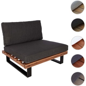 Mendler Lounge-Sessel HWC-H54, Garten-Sessel, Spun Poly Akazie Holz MVG-zertifiziert Aluminium ~ Variantenan 98526+101474