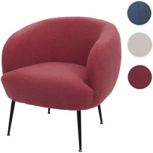 Mendler Lounge-Sessel HWC-O37, Cocktail-/Clubsessel Polstersessel Sessel, Stoff/Textil Bouclé (330g/m˛) Meta 153443