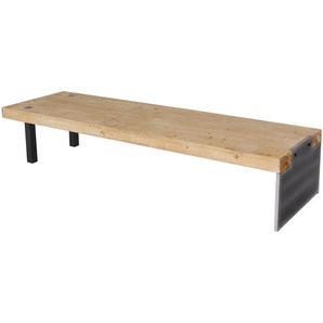 Mendler Lowboard HWC-L75, TV-Rack Fernsehtisch TV-Tisch, Industrial Massiv-Holz MVG-zertifiziert 40x200x60cm 117577