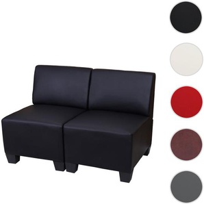 Mendler Modular 2-Sitzer Sofa Couch Lyon, Kunstleder ~ Variantenangebot 2x21689