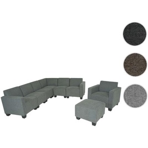 Mendler Modular Sofa-System Couch-Garnitur Lyon 4-1-1, Stoff/Textil ~ Variantenangebot 82466