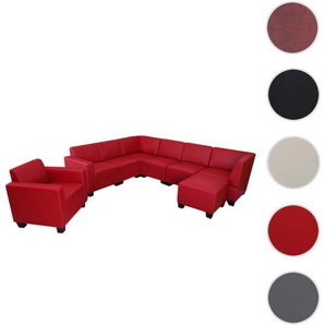 Mendler Modular Sofa-System Couch-Garnitur Lyon 6-1-1, Kunstleder ~ Variantenangebot 26060