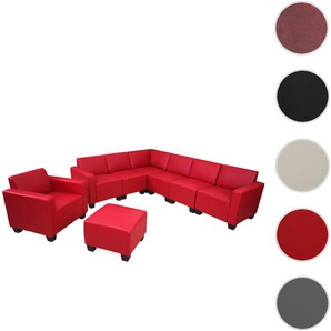 Mendler Modular Sofa-System Couch-Garnitur Lyon 6-2, Kunstleder ~ Variantenangebot 26330