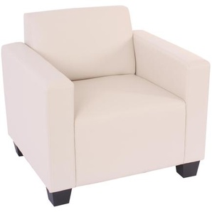 Mendler Modular Sofa-System Lyon, Kunstleder creme 136cm ~ Variantenangebot 21706+0