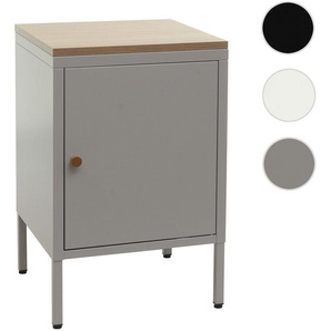 Mendler Nachttisch HWC-L84, Nachtschrank Kommode Beistelltisch Schrank, Metall 63x40x40cm, Melaminbeschichte 101925