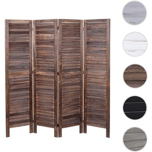 Mendler Paravent HWC-G30, Trennwand Sichtschutz Raumteiler, Shabby-Look 170x162cm ~ Variantenangebot 67523