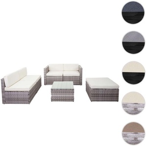 Mendler Poly-Rattan-Garnitur HWC-D24, Garten-/Lounge-Set Sofa ~ Variantenangebot 58586+58587+58588