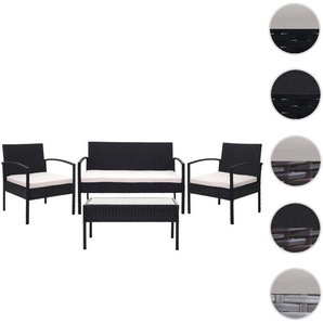 Mendler Poly-Rattan Garnitur HWC-F56, Balkon-/Garten-/Lounge-Set Sitzgruppe ~ Variantenangebot 69821