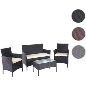 Mendler Poly-Rattan Garten-Garnitur HWC-D82, Sitzgruppe Lounge-Set ~ Variantenangebot 64502