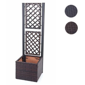 Mendler Poly-Rattan Rankgitter HWC-D76 Poly-Rattan, Pflanzkasten, Rankhilfe, 142x43x43cm ~ Variantenangebot 64274