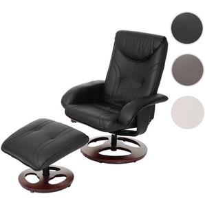 Mendler Relaxsessel HWC-C46, Fernsehsessel Sessel mit Hocker, Kunstleder ~ Variantenangebot 52657