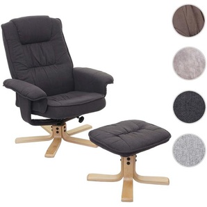 Mendler Relaxsessel M56, Fernsehsessel TV-Sessel mit Hocker, Stoff/Textil, MVG-zertifiziert ~ Variantenangeb 74177