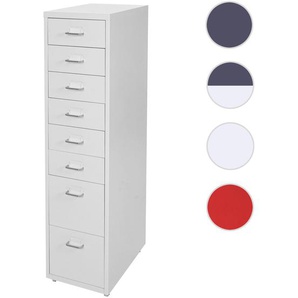Mendler Rollcontainer Boston T851, Schubladenschrank Stahlschrank, 109x28x41cm 8 Schubladen ~ Variantenangeb 55302