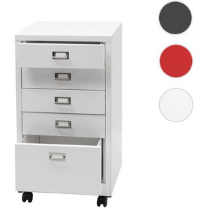 Mendler Rollcontainer HWC-L49, Schubladenschrank Stahlschrank Aktenschrank, Metall 75x40x41cm 5 Schubladen ~ 99457