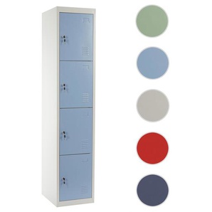 Mendler Schließfach Boston T163, Schließfachschrank Wertfachschrank Spind, Metall 180x38x45cm ~ Variantenang 34559