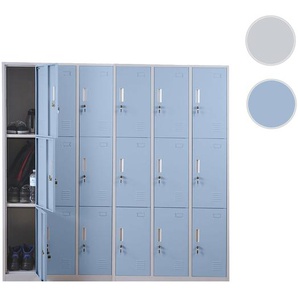 Mendler Schließfach Boston T829, Schließfachschrank Wertfachschrank Spind, 18 Fächer ~ Variantenangebot 2x54311