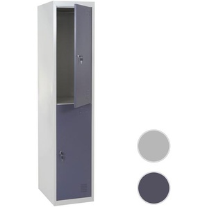 Mendler Schließfach Boston T853, Schließfachschrank Wertfachschrank Spind, Metall 185x38x45cm ~ Variantenang 55307
