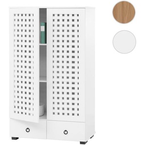 Mendler Schrank HWC-N87, Wohnzimmerschrank, 3D-Flecht-Design 2 Türen 3 Staufächer 2 Schubladen Soft-Close, 1 109357+109358