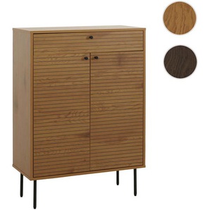 Mendler Schuhschrank HWC-N78, Schuhregal Schrank, skandinavischer Stil Metall Holz Melamin MVG 115x80x35cm ~ 109283+109284