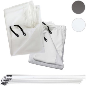 Mendler Seitenwand für Pergola HWC-J32, 4er-Set + Moskitonetz Pavillon Ersatzseitenwand ~ Variantenangebot 77048+77384