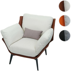Mendler Sessel HWC-L82, Lounge-Sessel Cocktailsessel Polstersessel Relaxsessel, Kunstleder Stoff/Textil Meta 101738