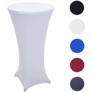 Mendler Set Stehtisch + Stehtischhusse HWC-J30, Bistrotisch Tischhusse, klappbar höhenverstellbar Ř 60cm ~ V 11352+76098