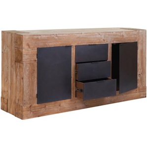 Mendler Sideboard HWC-A15, Kommode Schrank Anrichte, Tanne Holz rustikal massiv MVG-zertifiziert 90x160x45cm 61758