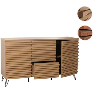 Mendler Sideboard HWC-M49, Schrank Kommode Highboard, 3D-Design Staufächer, MDF Metall 85x142x44cm ~ Variant 105430+105431+105432