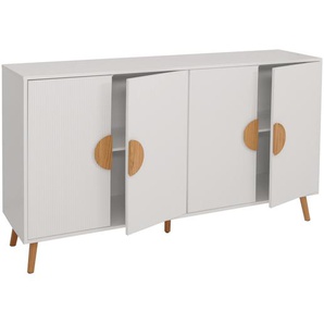 Mendler Sideboard HWC-N89, Kommode Schrank Highboard Anrichte, 3D-Design Melamin Holz, 88x150x40cm ~ Variant 109687