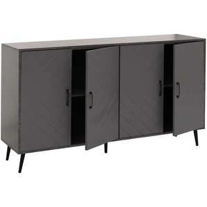 Mendler Sideboard HWC-N89, Kommode Schrank Highboard Anrichte, Fischgrätenmuster Melamin Holz, 88x150x40cm ~ 109690