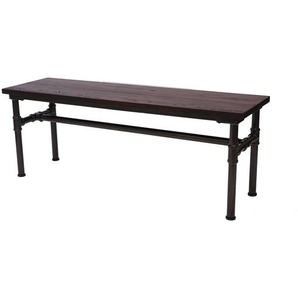 Mendler Sitzbank HWC-H10b, Esszimmerbank Bank Hocker, Ulme Holz Industriedesign, 120x35cm MVG-zertifiziert, 72488