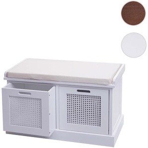 Mendler Sitzbank HWC-J49, Polsterbank Garderobenbank, Kissen Aufbewahrungsboxen Staufach 47x75x40cm ~ Varian 80900