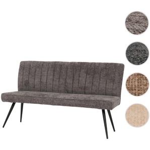Mendler Sitzbank HWC-K16, Esszimmerbank Bank Polsterbank, Rückenlehne Stoff/Textil Chenille Metall 160cm ~ V 108192+108193