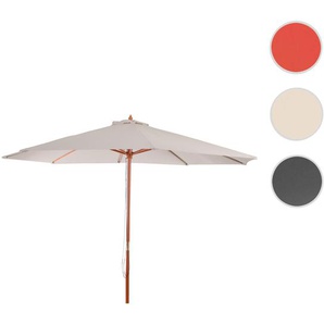 Mendler Sonnenschirm Florida, Gartenschirm Marktschirm, Ř 3,5m Polyester/Holz 7kg ~ Variantenangebot 25666