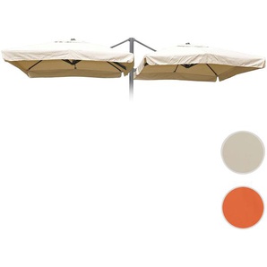 Mendler Sonnenschirmbezug T44, 8 Streben 3x3m Polyester, Ersatz-Bezug für Doppel-Ampelschirm T44 ~ Varianten 81694