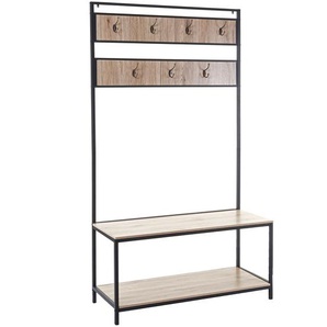 Mendler Standgarderobe HWC-D44, Garderobe Garderobenständer, mit Ablage 184x102x41cm ~ Variantenangebot 67506