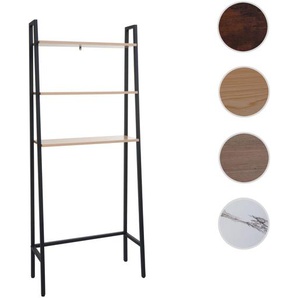 Mendler Standregal HWC-K82, Badregal Waschmaschinen-Regal Leiterregal, Industrial Metall Holz 155x64x25cm ~ 98697