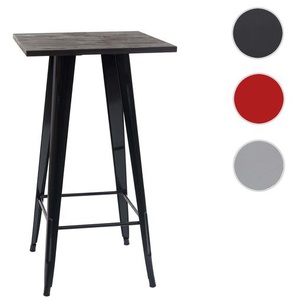 Mendler Stehtisch HWC-A73 inkl. Holz-Tischplatte, Bistrotisch Bartisch, Metall Industriedesign MVG 107x60x60 70401