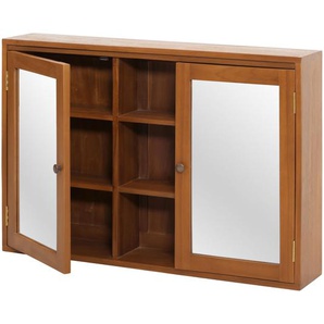 Mendler Teak-Spiegelschrank HWC-M85, Badspiegelschrank, hochwertiges B-Grade-Teak (Kernholz, 20-30 Jahre), 7 106751