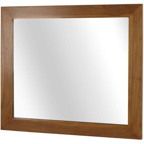 Mendler Teak-Wandspiegel HWC-M75, Badspiegel, Holzrahmen, hochwertiges B-Grade-Teak (Kernholz, 20-30 Jahre), 104507