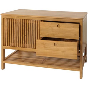 Mendler Teak-Waschbeckenunterschrank HWC-M70, Waschtisch Schrank, hochwertiges B-Grade-Teak (Kernholz, 20-30 104493+0